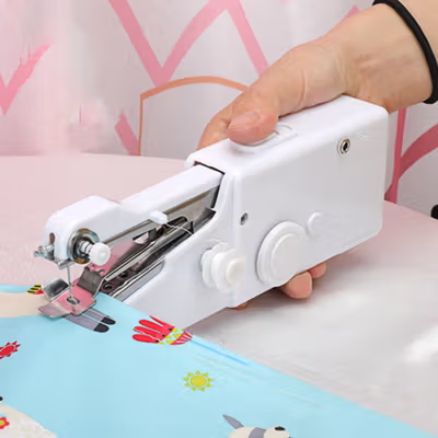 DOLLOLY Mesin Jahit Tangan Portable Electric Sewing Machine Handheld - CS-101B - White