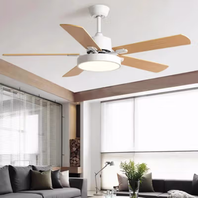 SOVE Kipas Angin Gantung Plafon Ceiling Fan 5 Speed LED 52 Inch - FL-01 - White