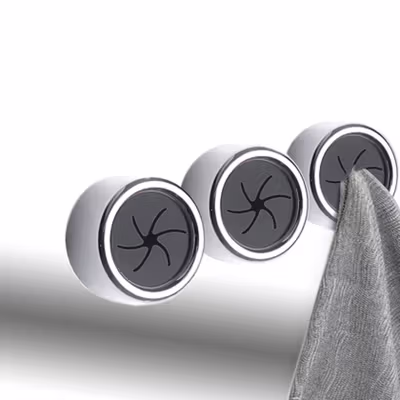 Eiqer Holder Gantungan Handuk Spiral Bathroom Towel Hanger 3 PCS - E-3C - Silver