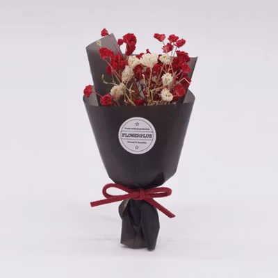 FLOWERPLUS Buket Bunga Kering Natural Mini Dried Flowers Gift Model 1 - DFJ02 - Black