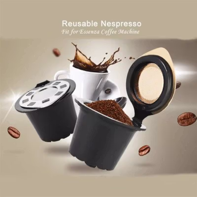 iCafilas Kapsul Kopi Reusable Coffee Capsule Upgrade for Nespresso - CC45 - Black