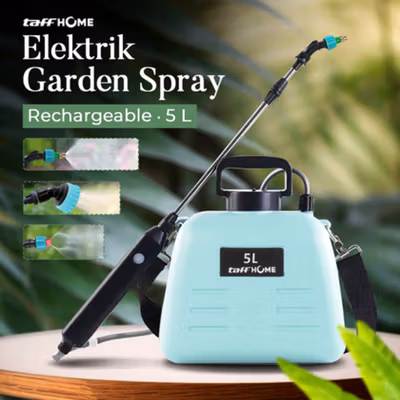 TaffHOME Semprotan Tanaman Elektrik Garden Spray Gun Rechargeable 5L - ST-516 - Blue