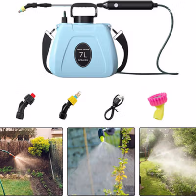 TaffHOME Semprotan Tanaman Elektrik Sprayer Shoulder Type 2000mAh 8L - VK7 - Blue