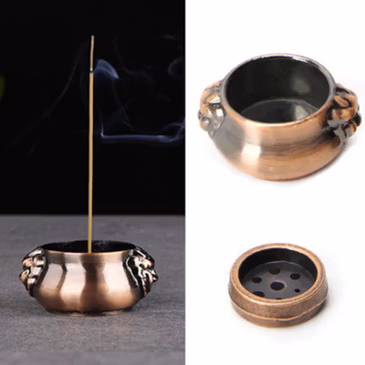 TaffHOME Tempat Dupa Pot Mini Incense Holder 7 Holes Zinc Alloy - YJ-P7 - Bronze