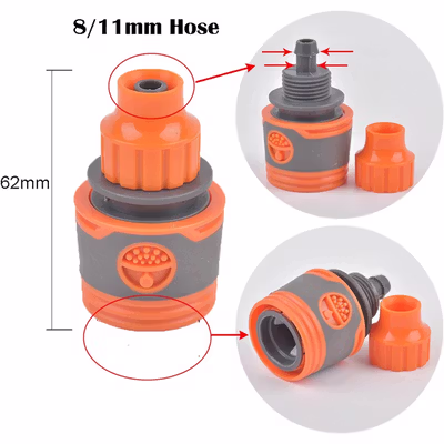 YUYAO Sambungan Selang Air Konektor Irigasi Taman Drat 3/4 Inch - YY811 - Orange
