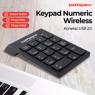 Taffware Keypad Numeric Numpad Wireless 2.4 GHz 10M - i120 - Black