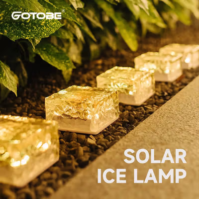 ARMOUR&DANFORTH Lampu Taman Outdoor Tanam Ice Brick Warm White 3000K Warm Light - GB066 - Transparent