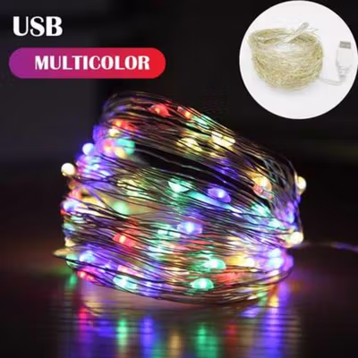 TaffLED Lampu Hias String Lights Tumblr Outdoor 100 LED 3W 10M - X-100 - Multi-Color