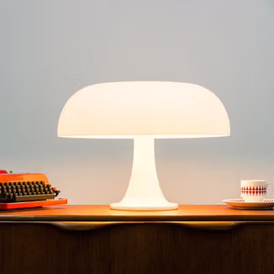 YIJUN Lampu Meja Hias LED Mid Century Mushroom 4 LED 12W 3in1 Color - TL102 - White