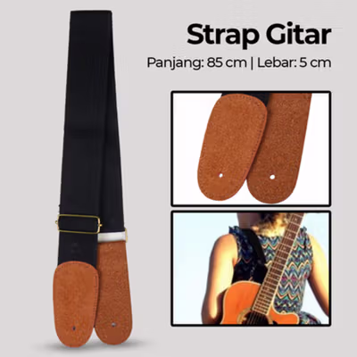 Fender Tali Strap Gitar Adjustable Guitar Strap - 27B - Black