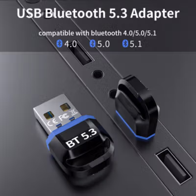 USB Bluetooth Adapter 5.3 Receiver Transmitter Wireless 20M - V-UB503 - Black