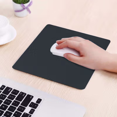FARA Alas Mouse Simple Gaming Mouse Pad PU Leather 260x210x2mm - F26 - Black