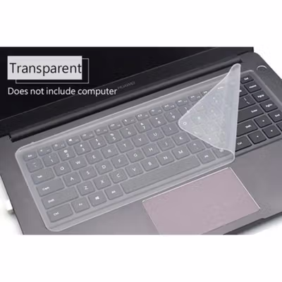Erilles Silicone Keyboard Cover for Macbook and Windows Laptop 15-17 Inch - H5 - Transparent