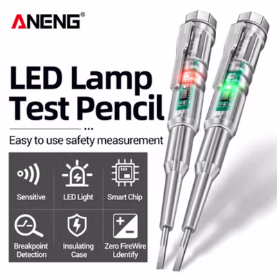 ANENG Obeng Tespen Tester Pen with Indicator Dual LED - B12 - Transparent