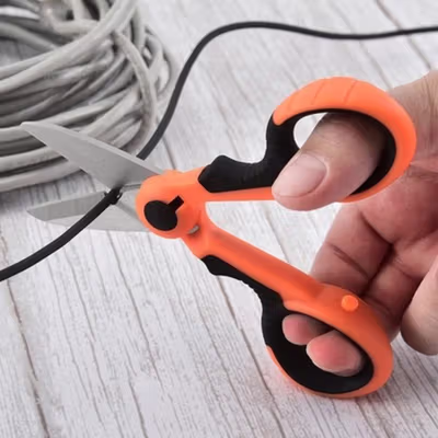 BE-TOOL Gunting Kabel Listrik Multifungsi Anti Slip Stainless Steel - B14 - Black/Orange
