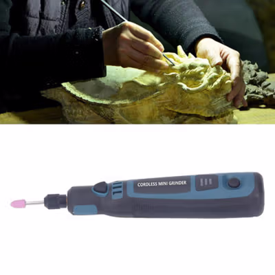 CMG Bor Listrik Mini Grinder Polishing USB 3 Speed 15000 RPM 3.6V - TY-CM01 - Blue