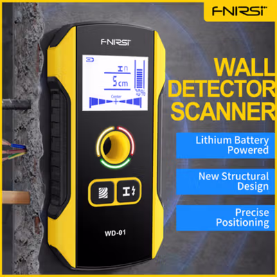 FNIRSI Detektor Logam Kayu LCD Wall Scanner HPC USB 300mAh - WD-01 - Black/Yellow