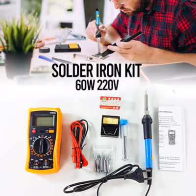 HANDSKIT Peralatan Solder Kit Multimeter 60W 220V - DT33D - No Color
