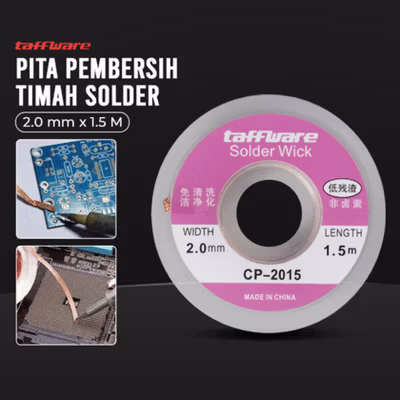 Taffware Pita Pembersih Timah Solder Wick 2.0mm 1.5M - CP-2015 - No Color