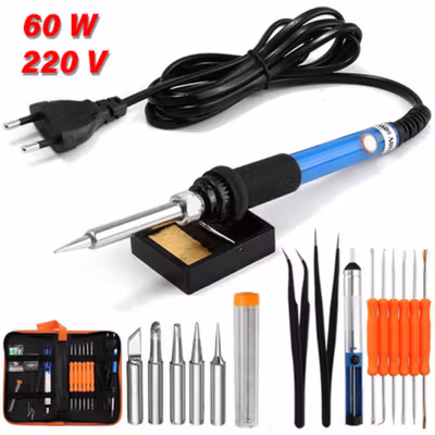 Taffware Peralatan Solder Kit 7in1 Soldering Iron 60W 220V - CS-31 E - No Color