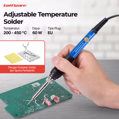 Taffware Solder Adjustable Temperatur 200-450 Derajat Celcius 220V 60W - CS-31 B - Blue