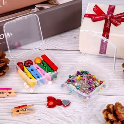 Kotak Perhiasan Aksesoris Mini Plastic Storage Jewelry Box - LF-26 - Transparent