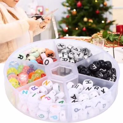 Kotak Perhiasan Aksesoris Round Plastic Jewelry Box 6 Slot - BT-6 - Transparent