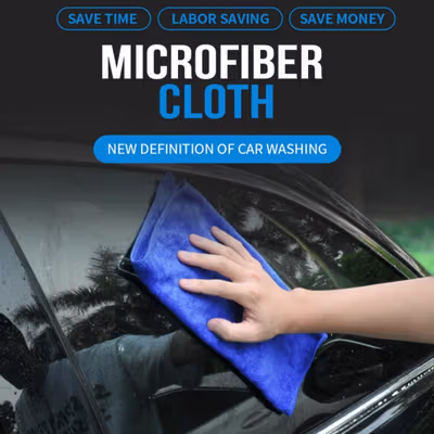 HAIFENG Kain Lap Microfiber Mobil Cleaning Towel Soft High Absorption 30x60cm - HF30 - Blue