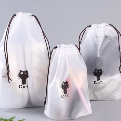 TaffPACK Kantong Pouch Plastik Serut Drawstring Bag Size L 20x30cm - VB-71 - White