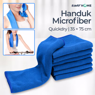 TaffHOME Handuk Microfiber Towel Soft Quick Dry 35x75cm - U0755 - Blue