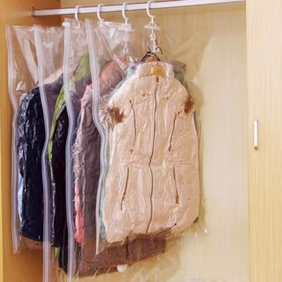 TaffPACK Kantong Vakum Baju Vacuum Compression Bag 1 PCS L - SN024 - Transparent