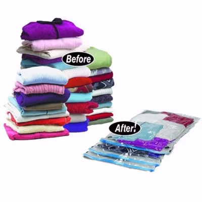 TaffPACK Kantong Plastik Vakum Pakaian Travel Vacuum Bag 40x60cm 1 PCS - TR028 - Transparent