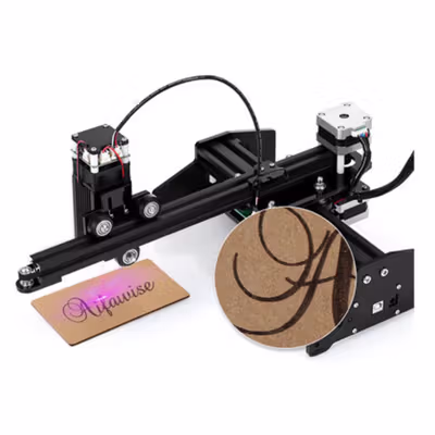 EleksMaker DIY Laser Engraving Machine 2-Axis 3500mW 60W - Black