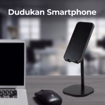 AIEACH Dudukan Smartphone Desktop Stand Holder Telescopic - K2 - Black