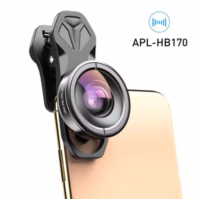 APEXEL Lensa Kamera HP Super Wide 170 Degree Angle Lens With Klip - APL-HB170 - Black