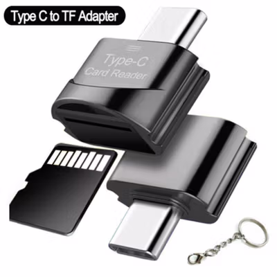 Taffware Card Reader USB Type C OTG MicroSD - P31 - Black