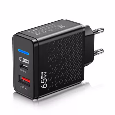 Aubess Kepala Charger Dual Port Universal 65W - GAN001 - Black