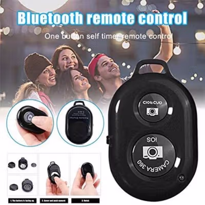 MOONBIFFY Remote Selfie Bluetooth Camera Shutter iOS Android - XFY-001 - Black