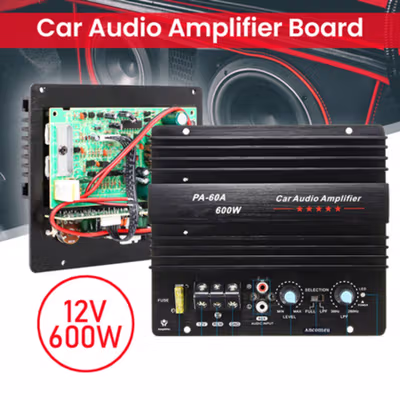 Ancomfu Mono Car Audio Amplifier Board Subwoofer Bass Module 600W - PA-60A - Black