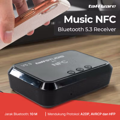 TaffSTUDIO Music NFC Bluetooth 5.3 Receiver - B10 - Black