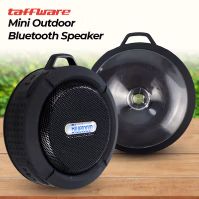Taffware Mini Bluetooth Speaker Portable Outdoor with Suction Cup 5W - C6 - Black