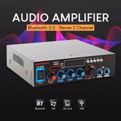 TaffSTUDIO Audio Amplifier HiFi Bluetooth 5.0 Stereo 2 Channel 800W - BT-309A - Black