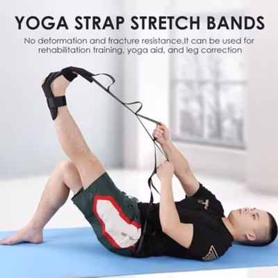 CALANDIS Tali Yoga Ligament Stretching Belt 6 Loop Adjustable - CDS-7 - Black