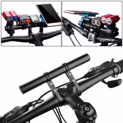 ETA BIKE Extender Setang Sepeda MTB Double Clip Handlebar 30CM - ET30 - Black