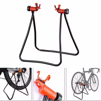 TaffSPORT Standar Sepeda Universal Paddock Standing Bike Display Besi - L151 - Black/Red
