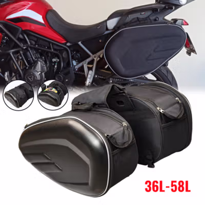 SHOPRIME Tas Motor Touring Samping Anti Air Side Saddle Bag - SH58L - Black