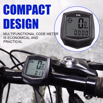 SunDING Speedometer Sepeda Digital Odometer Waterproof - SD-581 - Black