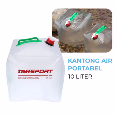 TaffSPORT Kantong Air Portable Camping Water Storage 10L - ST-116 - Transparent