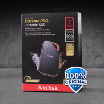 SanDisk Extreme PRO Portable SSD 2000MB/s USB Type C 3.2 1TB - SDSSDE81 - Black