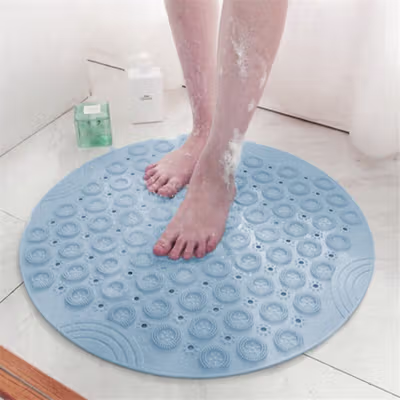 Beideli Alas Kaki Matras Kamar Mandi Anti-Slip Mats PVC 55cm - PJ407 - Blue